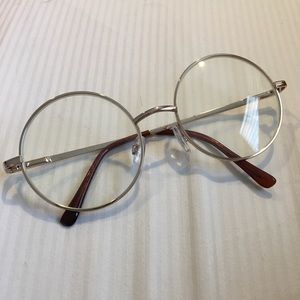 Round Lens Fake Glasses